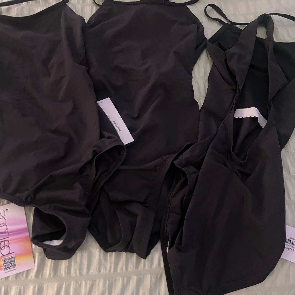 3 black leotards